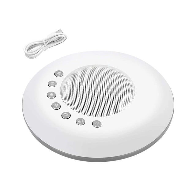 Drezz Machine à Bruit Blanc Veilleuse Colorée Compacte Rechargeable 3 Minuteries Machine à Sons Portable pour Dormir Bureau Adultes Enfants