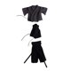 thumbnail image 4 of Ropa para figuras de acción a escala 1/12, ropa en miniatura, uniforme de samurái, muñeco para vestir. Gris negro, 4 of 9