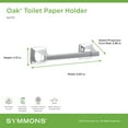 thumbnail image 3 of Symmons 563TP Oak Wall Mounted Toilet Paper Holder - Chrome, 3 of 7