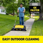 Karcher S 6 Twin, Push Sweeper, 10 Gallon, Outdoor Walk-Behind Street Sweeper