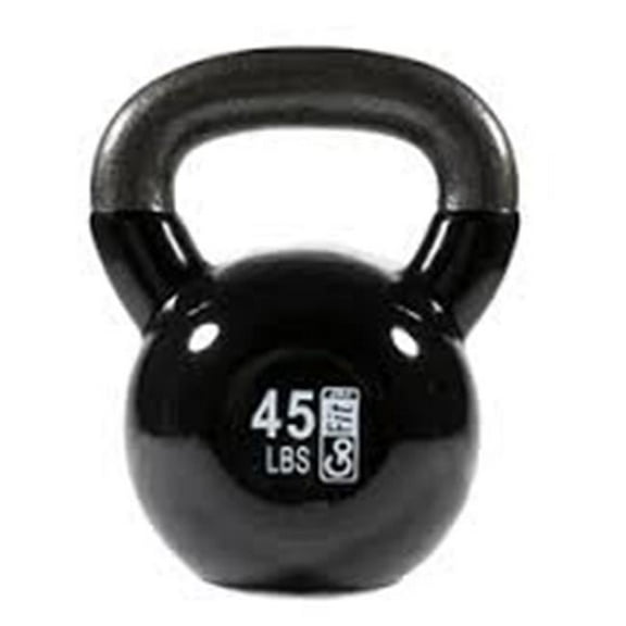 Champion Barbell  45 lbs Vinyl Coated Kettlebell, Black