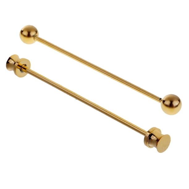 2 uds. para hombre, collar de tono, pasador de , broche de barra con barra, broche de 6cm-6,5 cm Fernando Collar de corbata Barbell Bar