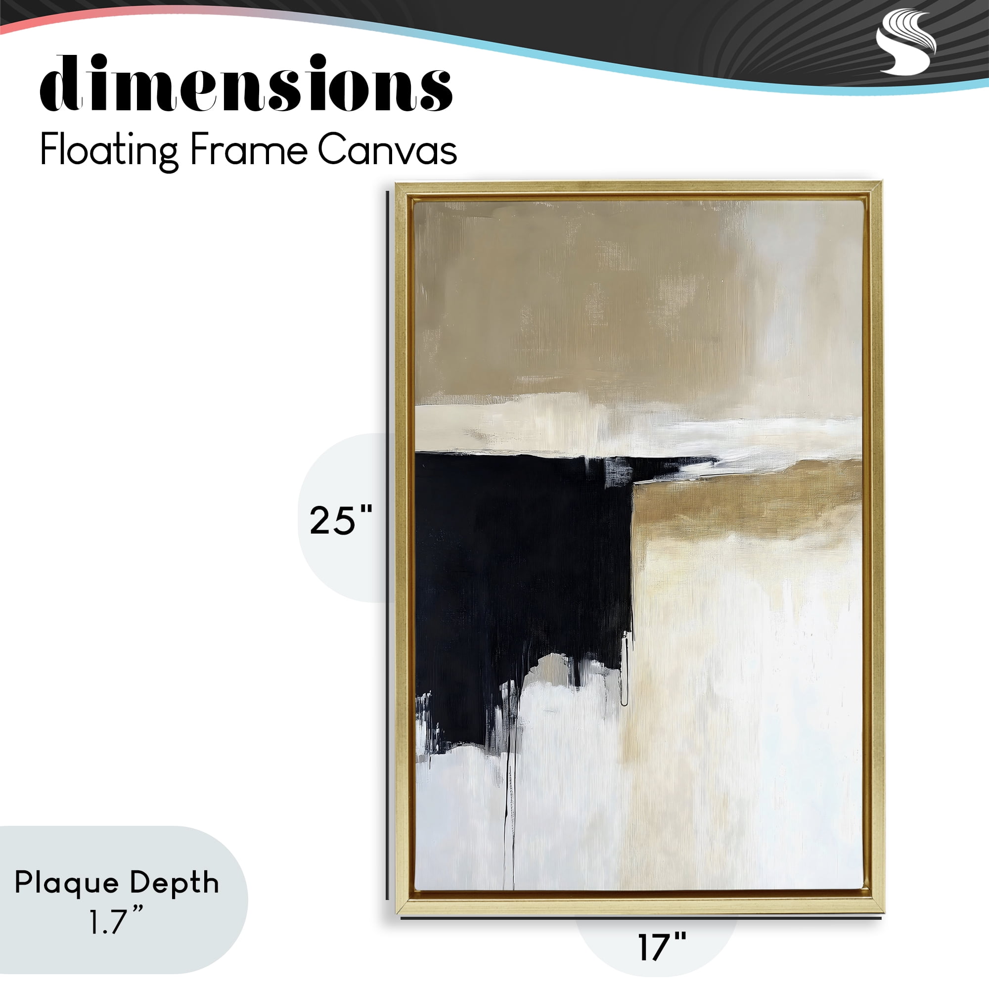 Stupell Industries Desert Shades Muted Neutrals Gold Framed Floater Canvas Wall Art, design by Gina Kelly