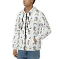 thumbnail image 3 of Kdxio Funny Kawaii Unicorns Dancing Print Men Hoodies Casual Hoodies for Men with Zip Pockets Full Zip Long Sleeve Sweatshirt Sports Hooded Jacket-Large, 3 of 5