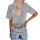 thumbnail image 4 of Blusa de Manga Corta Cuello Redondo Impreso Señoras Casual Top, Blusa Ligera de Poliéster para el Trabajo, la Fiesta Y Toda la Temporada de Uso Diario, 4 of 4