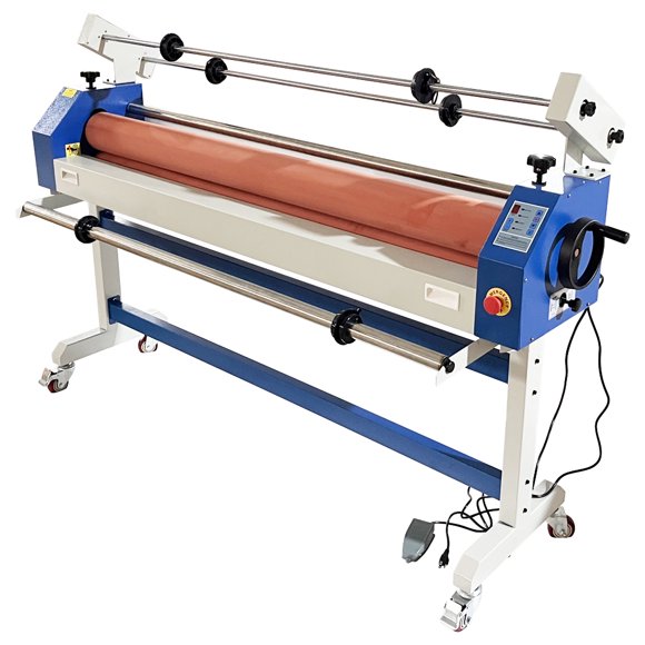 INTBUYING 1' Cold Laminator, Semi-Automatic Cold Laminator with Self-Removing Film Roll, 51' x 51', Assorted Colors