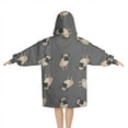 thumbnail image 2 of Cute Pug Puppies Blanket Hoodies for Kids 6-13YR Oversize Wearable Blanket Hoodies for Boys Girls Teens, 2 of 7