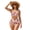 Cherry Floral Pattern, variant on Duck Chick Pattern High Cut Two Piece Bikini Set, Stretchy Women Swimsuit Bikini Set Lightweight Adjustable Spaghetti Straps Size Medium
