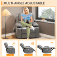thumbnail image 3 of CazToi Faux Leather Electric Recliner Chair with Massage and Heat for Living Room, Bedroom, Nursery, 3 of 7