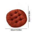 thumbnail image 2 of Chair Cushions, Round Chair Cushions, Memory Foam Circular Dining Room Chair Cushions Non Slip Thick Soft Chair Pads for Stool Bar Outdoor Indoor Patio Dining Chair Pad Seat(Brown, 19.7x19.7in), 2 of 7