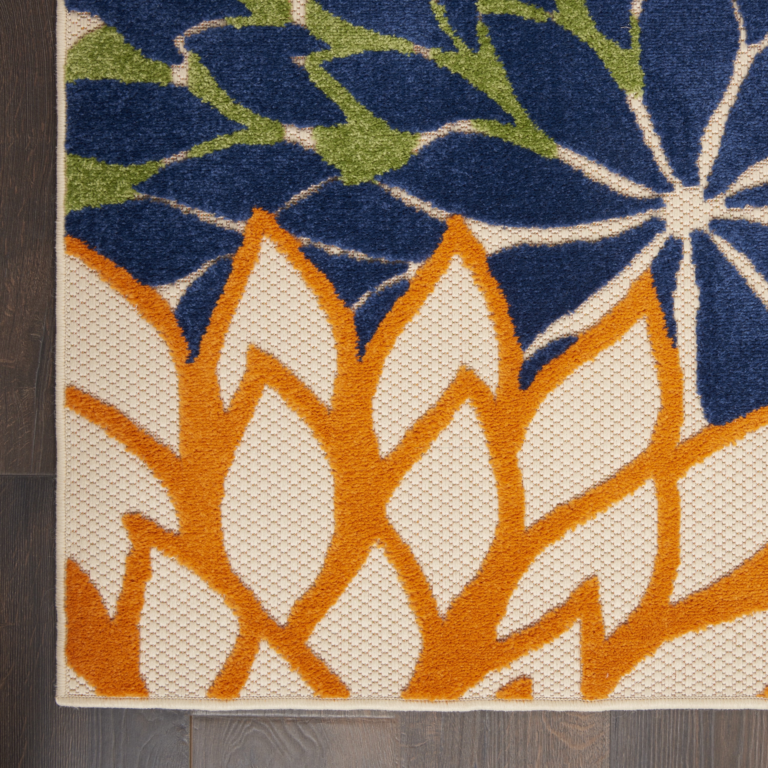 Nourison Tropical Oasis Indoor/Outdoor Modern Floral Multicolor 3'6" x 5'6" Area Rug, (4' x 6')