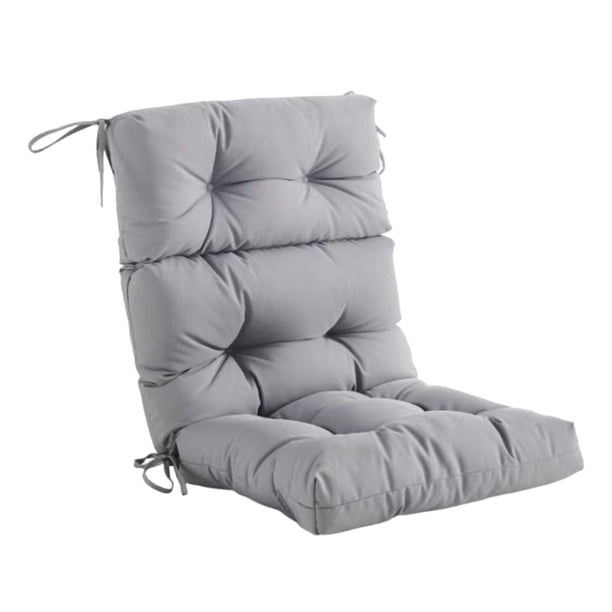 Cojín para respaldo de asiento al aire libre shamjiam con lazos Gris claro 112 cm x 53 cm
