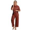 thumbnail image 5 of DAKIMOE Lounge Sets for Women Short Sleeve Tops and Long Pants Soft Comfy Pajamas Set 2 Piece Loungewear Nightwear Pjs Sleepwear Outfits for Women S-XXL, 5 of 7