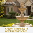 thumbnail image 2 of Sunnydaze Cornucopia Traditional Beige Polyresin 3-Tier Outdoor Water Fountain, 2 of 13