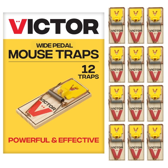 Victor Wide Pedal Mouse Trap, 12 Pack
