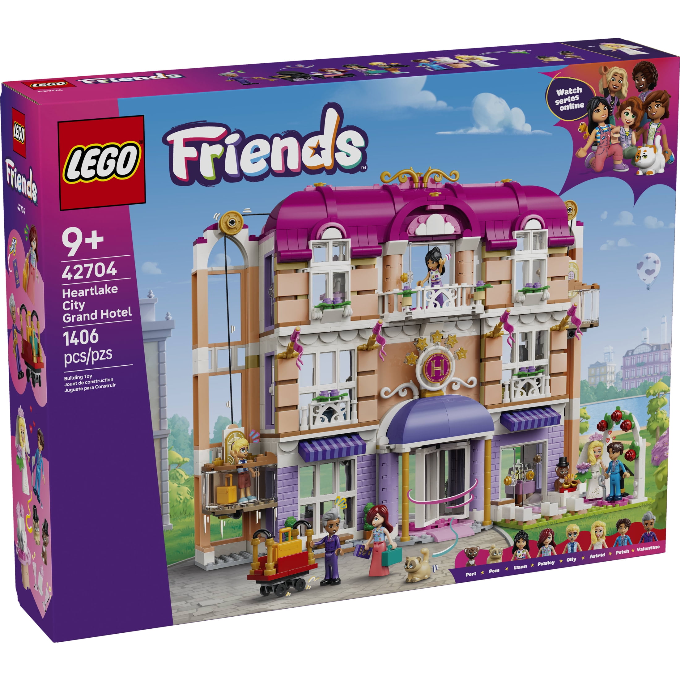 LEGO Friends Heartlake City Grand Hotel - Building Toy for Girls & Boys, Ages 9+ - Dollhouse Playset - Includes 6 Minidolls - Gift for Birthdays - 42704