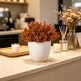 thumbnail image 2 of Leodye 1PCS Mini Simulated Green Bonsai Potted Plant Artificial Desktop Ornament Natural Style Faux Flower Decor for office Bedroom Table Layout -6.3x6.3x6.3in, 2 of 6