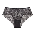 thumbnail image 2 of dmqupv 100% Cotton Underwear No Show Womens Lace Trim Breathable Comfort Low Waist Panties Boy Shorts Panties Underpants Black Medium, 2 of 5