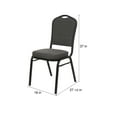 thumbnail image 3 of Hampden Furnishings Lila Collection Fabric Banquet Chair, Greystone, Pack of 2, 3 of 9