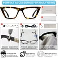 thumbnail image 6 of MARE AZZURO Cat Eye Reading Glasses Women Oversized Readers 1.0 1.25 1.5 1.75 2.0 2.25 2.5 2.75 3.0 3.5 4.0 5.0 6.0 (Brown, 2.00)with Flexible Spring Hinge, Polycarbonate Lens, 6 of 6