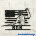 thumbnail image 2 of Handmadetneonsign Custom US Fencing Flag Metal Wall Art LED Light - Personalized Foil Epee Saber Name Sign, 2 of 3