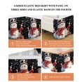 thumbnail image 6 of Christmas Bed Skirt King Size 16&nbsp;Inch Drop, Xmas Snowman Lights Snowflakes Red Black Wrap Around Dust Ruffle Bedskirts, Wrinkle & Fade Resistant Easy Fit Bedskirt with Adjustable Elastic, 6 of 8