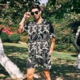 thumbnail image 3 of Summer Sanya Wind Men‘s Suit Quick-Drying Can Be Under The Water Seaside Vacation Flower Shorts Casual Lapel Button Shirt FGS, 3 of 7