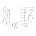 thumbnail image 2 of Frost 2-Drawer and 2-Shelf Wood File Cabinet, Light Hickory, 2 of 9