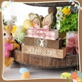 thumbnail image 6 of Easter Bunny decorations, Pink decorations, 10X6 in, 4 Pcs, Bow decorations, Easter Wooden decorations, Seasonal Shelf Accents, Neutral Pink Brown, Living Room Displays (169, 6 of 6