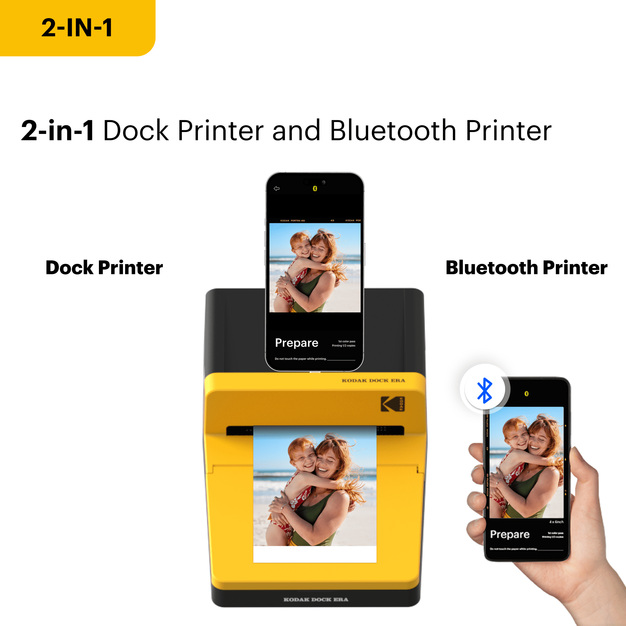 Kodak Dock ERA Instant Photo Printer cartridge bundle, 4x6 inches (printer + 50 sheets)