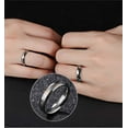 thumbnail image 2 of anillo de damas Anillos de pareja Él y ella Juego de corazones de acero inoxidable a juego Anillos de boda de pareja de amor verdadero Anillos de corazón de pareja (par) Zhivalor WMZL-973-13, 2 of 4