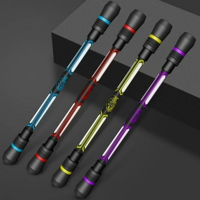2pcs Relax Fidget Spinner Pens - Anti-Slip, Smooth Writing Ballpoint For Office & School Use (Assorted Colors) Pens For Writing Beadable Pens