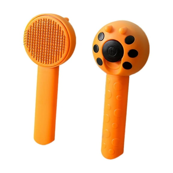 ACDANC Cat Brush,Pp Dog Shedding Brush,Cat Brush for Shedding,Orange,7X3X2"