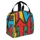 thumbnail image 2 of Easygdp Colorful Arrow Graffiti Pattern Bolsa Térmica Premium - Tela Oxford Impermeable, Gran Capacidad, Bolsillo Frontal, Unisex para Trabajo, Escuela, Actividades al Aire Libre y Picnics, 2 of 8