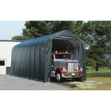 14' x 36' x 16' Peak Style Shelter, Green