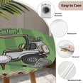 thumbnail image 3 of Golf Balls Round Tablecloth for 36-44 Inch Tables, Fitted Table Cover with Elastic Edge, Green Sports Art Truck Brown Lattice Waterproof Outdoor Table Cloth Protector for Patio Garden Dinner Picnic, 3 of 9