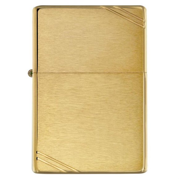 Zippo Briquet Coupe-Vent Vintage en Laiton Brossé avec Barres