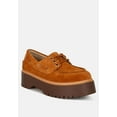 thumbnail image 2 of Cuckatoos Chunky Real Suede Leather Oxford Loafers, 2 of 10