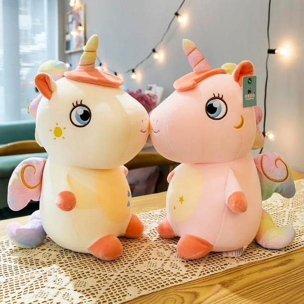 Rainbow unicorn Plush Pillow Breathable PP Cotton Creative Plush Chair Cushion Sleeping Seat Cushion for Relax Home