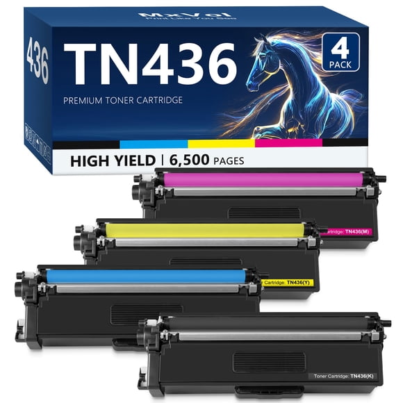 TN436 Toner Cartridge Set 6,500 Pages Super High Yield Replacement for Brother TN 436 TN-436 TN433 TN431 MFC-L8900CDW MFC-L8610CD