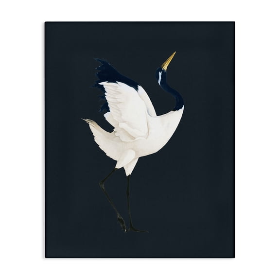 Stupell Industries Transitional Crane Bird Facing Right Canvas Art, 16 x 20, by Grace Popp