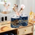 thumbnail image 6 of Clear Storage Jar 2.75x 4.13 Inches One Sizex2 Cotton Swabs Cans Translucent Plasticental Floss Cans Cotton Pads Cans Bathroom Canisters Flowers and Leopards, 6 of 7