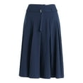 thumbnail image 5 of Free Assembly Women's Belted Pleated Pinstripe Midi Skirt, Sizes 0-16, 5 of 5