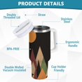thumbnail image 2 of Yayeee 40oz Stainless Steel Tumbler with Straw and Handle Double-Wall Insulated Travel Water Bottle, Abstract Mountain, 2 of 8
