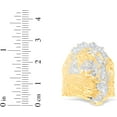 thumbnail image 5 of Floreo 10k Yellow Gold 29mm Jesus Face Two-Tone CZ Praying Hands Men's Ring, Sizes 5 - 13, 5 of 5