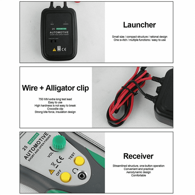 Automotive Short Open Circuit Finder Tester Car Trucks Cable Tracker Car Circuit Scanner Open Short DC Circuit Tester