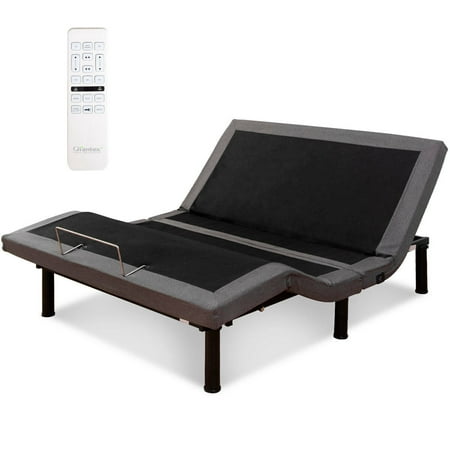 Costway Adjustable Massage Bed Base Upholstered Wireless Remote USB Ports