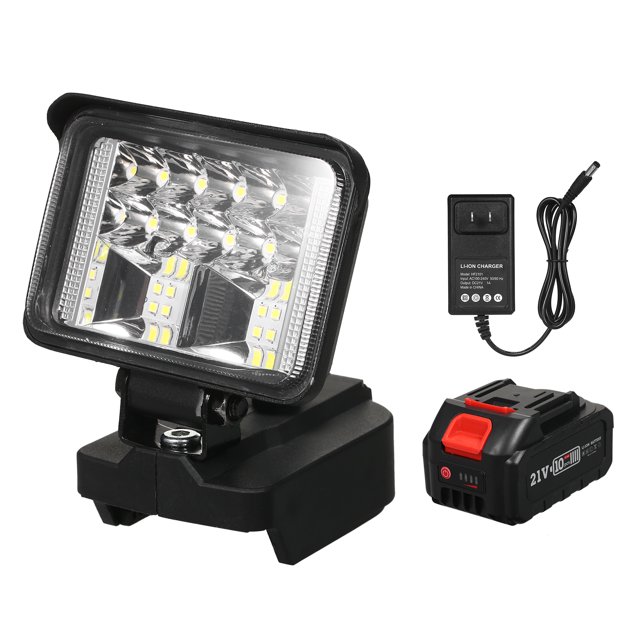 Yeacher 3 Inch LED Work Light for 21V Lithium Batteries Super Bright Outdoor Lighting 120 Degree Rotation Light Portable Handheld Flashlight for Camping Hiking Emergency