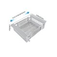 thumbnail image 3 of Extended Sink Drain Basket - Drain Basket for Kitchen Sink & Sink Drain Rack, Stainless Steel Retractable Heavy Duty Extender Basket, Ideal for Kitchen Sink Vegetable Washing & Food Drainage, 3 of 8