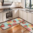 thumbnail image 3 of Kitchen Rugs Sets Of 2,Pioneer Flower Floral Print Pattern Anti Fatigue Kitchen Mat Rugs Non Slip Washable,Decorative Kitchen Floor Mats for Kitchen,Sink,Laundry,17"x47"+17"x47", 3 of 5